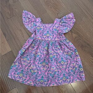Boden size 3/4 Floral Pink and Blue Dress